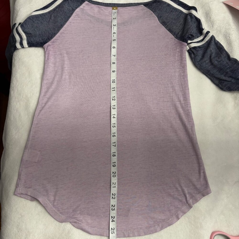 So Mori Girl Pink & Navy Casual Woodland Loungewear Boho Chic Womens Top Size XS - Picture 11 of 11